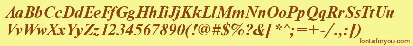 Axctnsbi Font – Brown Fonts on Yellow Background
