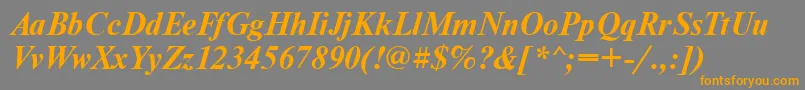 Axctnsbi Font – Orange Fonts on Gray Background