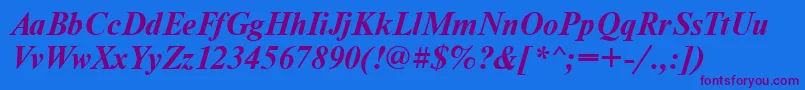 Axctnsbi Font – Purple Fonts on Blue Background