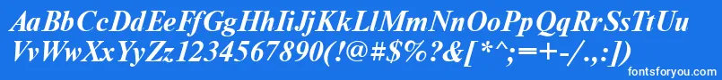 Axctnsbi Font – White Fonts on Blue Background