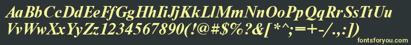 Axctnsbi Font – Yellow Fonts on Black Background