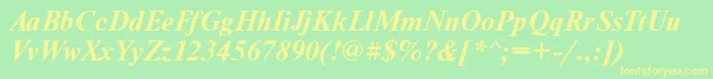 Axctnsbi Font – Yellow Fonts on Green Background