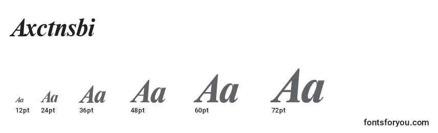 Größen der Schriftart Axctnsbi