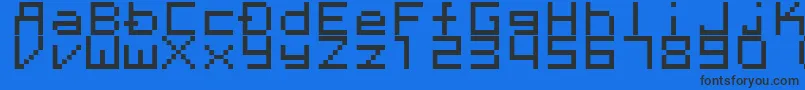 Megaten20xx Font – Black Fonts on Blue Background