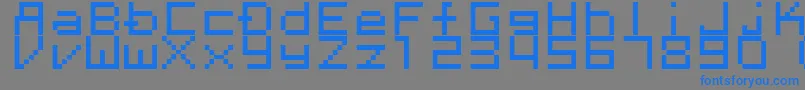 フォントMegaten20xx – 灰色の背景に青い文字