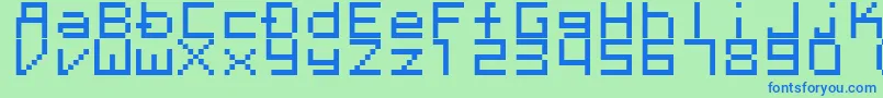 Megaten20xx Font – Blue Fonts on Green Background