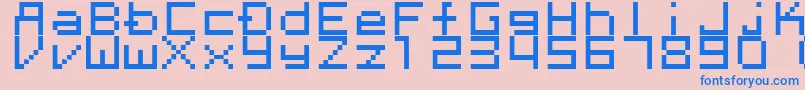 Megaten20xx Font – Blue Fonts on Pink Background