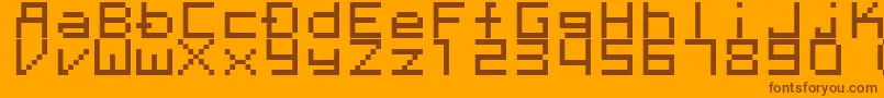 Megaten20xx Font – Brown Fonts on Orange Background