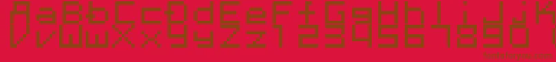 Megaten20xx Font – Brown Fonts on Red Background