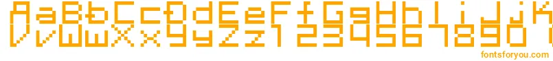 Megaten20xx Font – Orange Fonts on White Background