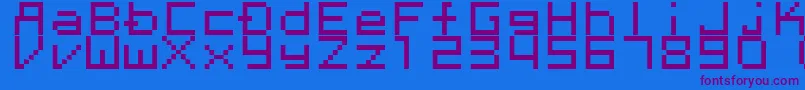 Megaten20xx Font – Purple Fonts on Blue Background