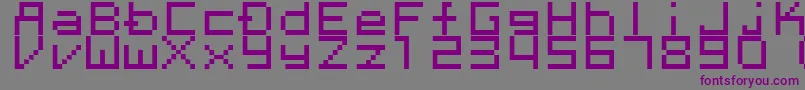 Megaten20xx-Schriftart – Violette Schriften auf grauem Hintergrund