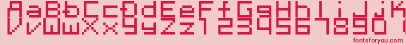 Megaten20xx Font – Red Fonts on Pink Background