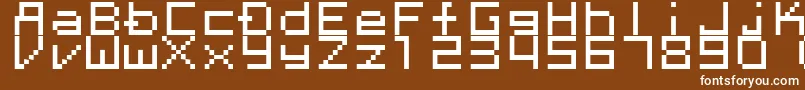 Megaten20xx Font – White Fonts on Brown Background