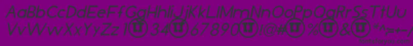 LjDesignStudiosIsItalic Font – Black Fonts on Purple Background