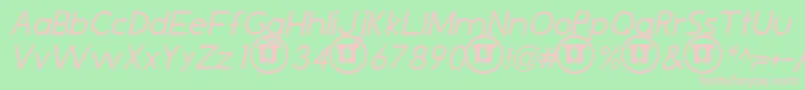 LjDesignStudiosIsItalic Font – Pink Fonts on Green Background