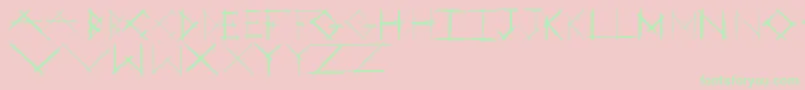 StrokeyVerybold-Schriftart – Grüne Schriften auf rosa Hintergrund