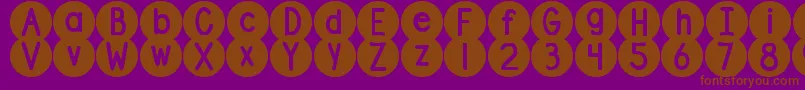 DjbOnTheSpot Font – Brown Fonts on Purple Background