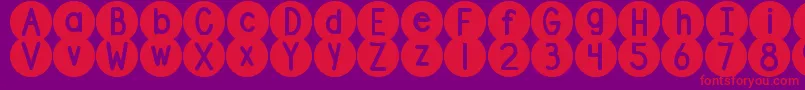 DjbOnTheSpot Font – Red Fonts on Purple Background