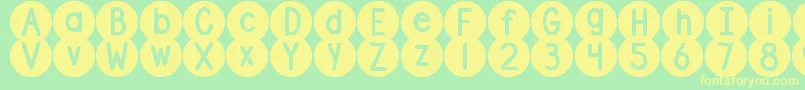 DjbOnTheSpot Font – Yellow Fonts on Green Background