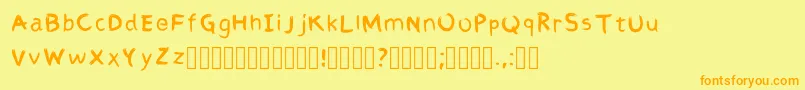 fuente AbbiRegular – Fuentes Naranjas Sobre Fondo Amarillo