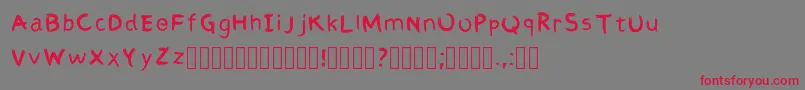 AbbiRegular Font – Red Fonts on Gray Background