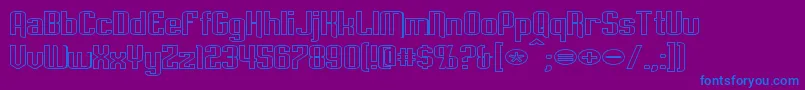 EmpanadaExtendedOutline Font – Blue Fonts on Purple Background