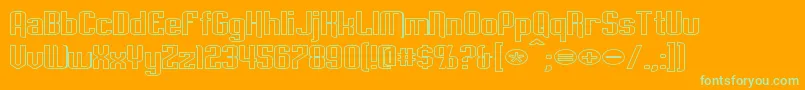 EmpanadaExtendedOutline Font – Green Fonts on Orange Background