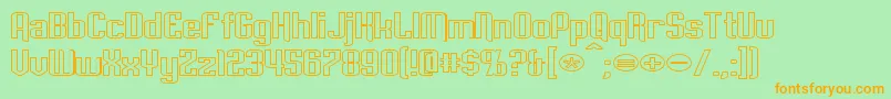 EmpanadaExtendedOutline Font – Orange Fonts on Green Background