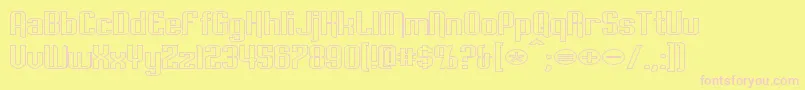 EmpanadaExtendedOutline Font – Pink Fonts on Yellow Background