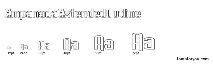 Размеры шрифта EmpanadaExtendedOutline