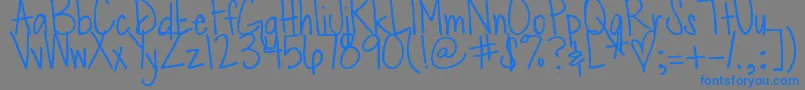 DjbMerry-Schriftart – Blaue Schriften auf grauem Hintergrund