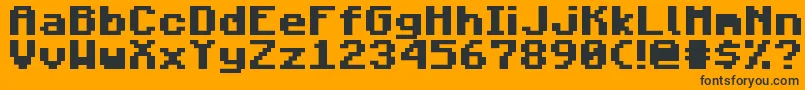 MojangBold Font – Black Fonts on Orange Background