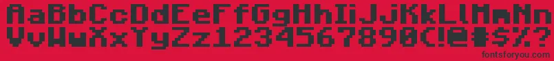 MojangBold Font – Black Fonts on Red Background