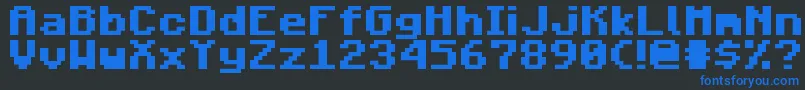 MojangBold Font – Blue Fonts on Black Background