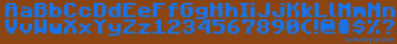 MojangBold Font – Blue Fonts on Brown Background