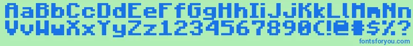 MojangBold Font – Blue Fonts on Green Background