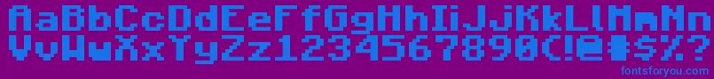 MojangBold Font – Blue Fonts on Purple Background