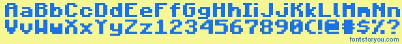 MojangBold Font – Blue Fonts on Yellow Background