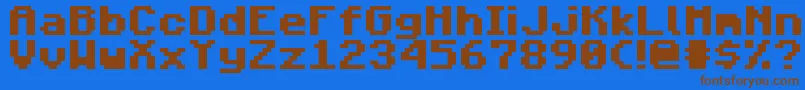 MojangBold Font – Brown Fonts on Blue Background