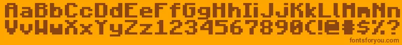 MojangBold Font – Brown Fonts on Orange Background