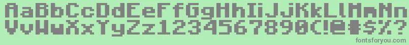 MojangBold Font – Gray Fonts on Green Background