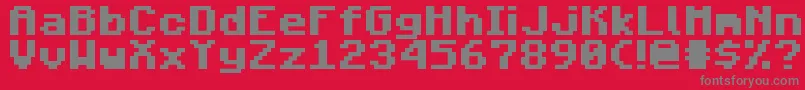 MojangBold Font – Gray Fonts on Red Background