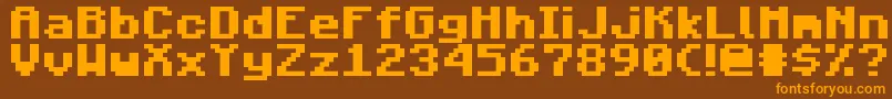 MojangBold Font – Orange Fonts on Brown Background