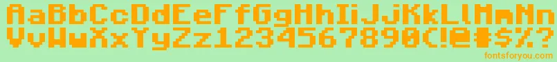 MojangBold Font – Orange Fonts on Green Background