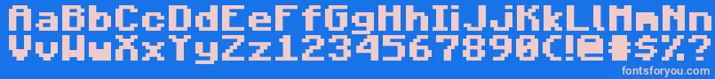 MojangBold Font – Pink Fonts on Blue Background