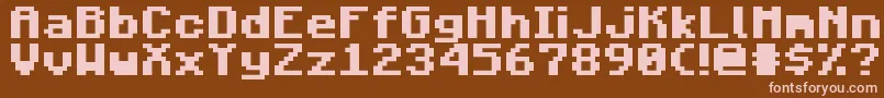MojangBold Font – Pink Fonts on Brown Background