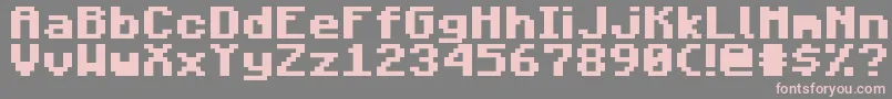 MojangBold Font – Pink Fonts on Gray Background