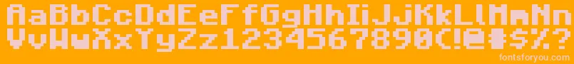 MojangBold Font – Pink Fonts on Orange Background