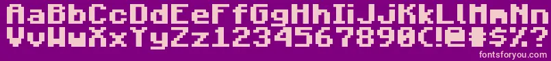 MojangBold Font – Pink Fonts on Purple Background